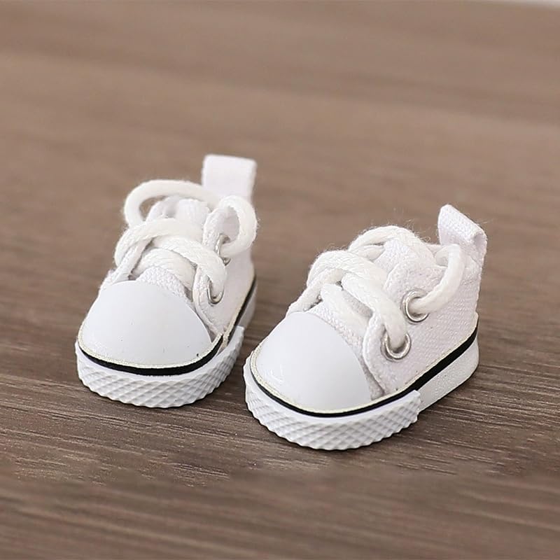 Jojedomo Compatible with Labubu Doll Shoes for 17cm Doll,Shoes Used for Labubu Accessories (F-White) - Image 3